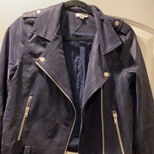 Navy moto jacket